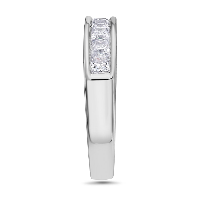 Main Image 2 of 1 CT. T.W. Princess-Cut Diamond Nine Stone Wedding Band in 14K White Gold (I/SI2)