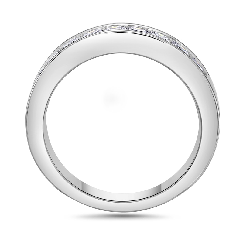 Main Image 3 of 1 CT. T.W. Princess-Cut Diamond Nine Stone Wedding Band in 14K White Gold (I/SI2)