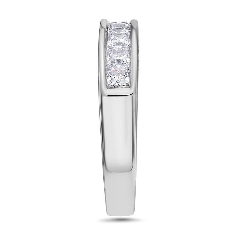 Main Image 2 of 1 CT. T.W. Princess-Cut Diamond Nine Stone Wedding Band in Platinum (I/SI2)