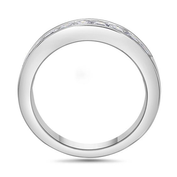 1 CT. T.w. Princess-Cut Diamond Nine Stone Wedding Band in 14K White Gold (H/Vs2)