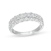Thumbnail Image 1 of 3/4 CT. T.W. Diamond Triple Row Band in 10K White Gold