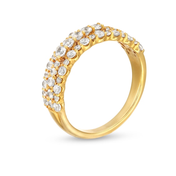 3/4 CT. T.w. Diamond Triple Row Band in 10K Gold
