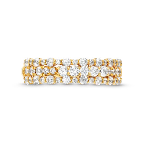 3/4 CT. T.w. Diamond Triple Row Band in 10K Gold