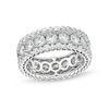 Thumbnail Image 1 of 4 CT. T.W. Diamond Scallop Frame Bubble Edge Band in 10K White Gold