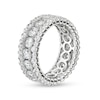 Thumbnail Image 3 of 4 CT. T.W. Diamond Scallop Frame Bubble Edge Band in 10K White Gold