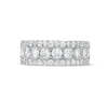 Thumbnail Image 4 of 4 CT. T.W. Diamond Scallop Frame Bubble Edge Band in 10K White Gold