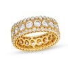 Thumbnail Image 1 of 4 CT. T.W. Diamond Scallop Frame Bubble Edge Band in 10K Gold