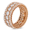Thumbnail Image 3 of 4 CT. T.W. Diamond Scallop Frame Bubble Edge Band in 10K Rose Gold