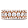 Thumbnail Image 4 of 4 CT. T.W. Diamond Scallop Frame Bubble Edge Band in 10K Rose Gold