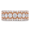 Thumbnail Image 4 of 5 CT. T.W. Diamond Scallop Frame Bubble Edge Band in 10K Rose Gold