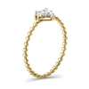 Thumbnail Image 2 of 1/4 CT. T.W. Heart Multi-Diamond Bead Shank Ring in 10K Gold
