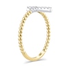 Thumbnail Image 2 of 1/10 CT. T.W. Diamond Cross Bead Shank Ring in 10K Gold