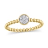 Thumbnail Image 1 of 1/10 CT. T.W. Round Multi-Diamond Bead Shank Ring in 10K Gold