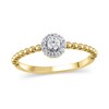 Thumbnail Image 1 of 1/5 CT. T.W. Diamond Frame Bead Shank Ring in 10K Gold