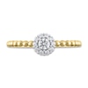 Thumbnail Image 3 of 1/5 CT. T.W. Diamond Frame Bead Shank Ring in 10K Gold