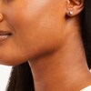 Thumbnail Image 2 of Certified Princess-Cut Center Diamond Solitaire 5/8 CT. T.W. Hidden Halo Stud Earrings in 14K White Gold (I/I1)