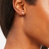 Thumbnail Image 2 of Certified Center Diamond Solitaire 5/8 CT. T.W. Hidden Halo Stud Earrings in 14K Gold (I/I1)