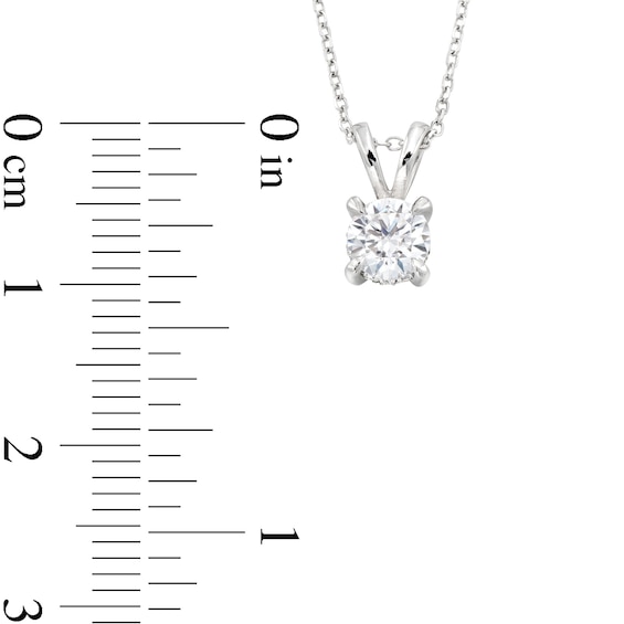 Certified Center Diamond Solitaire 1/2 CT. T.w. Halo Hidden Pendant in 14K White Gold (I/I1)