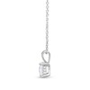 Thumbnail Image 3 of Certified Princess-Cut Center Diamond Solitaire 1/2 CT. T.W. Hidden Halo Pendant in 14K White Gold (I/I1)