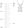 Thumbnail Image 4 of Certified Princess-Cut Center Diamond Solitaire 1/2 CT. T.W. Hidden Halo Pendant in 14K White Gold (I/I1)