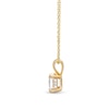 Thumbnail Image 3 of Certified Princess-Cut Center Diamond Solitaire 1/2 CT. T.W. Hidden Halo Pendant in 14K Gold (I/I1)