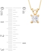 Thumbnail Image 4 of Certified Princess-Cut Center Diamond Solitaire 1/2 CT. T.W. Hidden Halo Pendant in 14K Gold (I/I1)