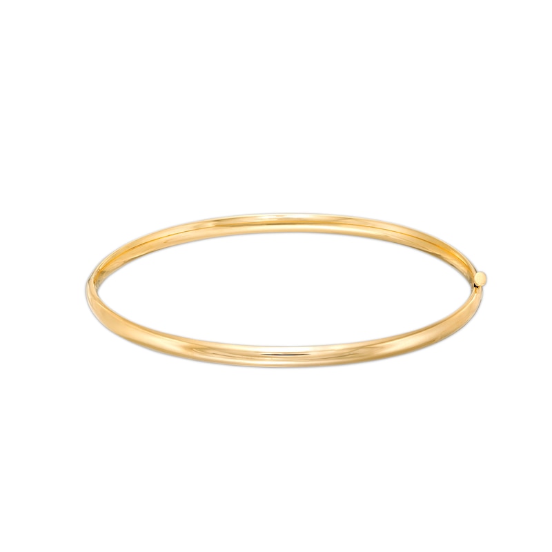 Main Image 1 of Polished 3.2mm Bangle in Hollow 14K Gold - 7.5"