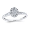 Thumbnail Image 0 of 1/4 CT. T.W. Oval Multi-Diamond Frame Bypass Ring in 10K White Gold