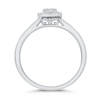 Thumbnail Image 1 of 1/4 CT. T.W. Oval Multi-Diamond Frame Bypass Ring in 10K White Gold