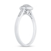 Thumbnail Image 2 of 1/6 CT. T.W. Multi-Diamond Flower Vintage-Style Ring in 10K White Gold