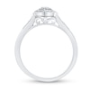 Thumbnail Image 3 of 1/6 CT. T.W. Multi-Diamond Flower Vintage-Style Ring in 10K White Gold