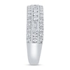 Thumbnail Image 2 of 1 CT. T.W. Baguette Diamond Edge Triple Row Band in 10K White Gold