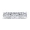 Thumbnail Image 4 of 1 CT. T.W. Baguette Diamond Edge Triple Row Band in 10K White Gold