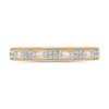 Thumbnail Image 3 of 1/6 CT. T.W. Baguette Diamond Alternating Quad Vintage-Style Band in 10K Gold