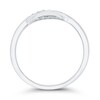 Thumbnail Image 3 of 1/15 CT. T.W. Diamond Sideways Oval with Strikethrough Ring in 10K White Gold