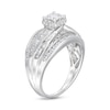Thumbnail Image 4 of 1 CT. T.W. Quad Princess-Cut Diamond Double Row Bypass Engagement Ring in 10K White Gold