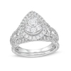 Thumbnail Image 1 of 1 CT. T.W. Pear Multi-Diamond Vintage-Style Bridal Set in 10K White Gold