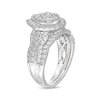 Thumbnail Image 3 of 1 CT. T.W. Pear Multi-Diamond Vintage-Style Bridal Set in 10K White Gold