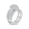 Thumbnail Image 3 of 1-1/2 CT. T.W. Oval Multi-Diamond Enhancer Bridal Set in 10K White Gold