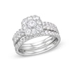 Thumbnail Image 1 of 1-3/4 CT. T.W. Cushion Multi-Diamond Enhancer Bridal Set in 10K White Gold