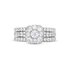 Thumbnail Image 3 of 1-3/4 CT. T.W. Cushion Multi-Diamond Enhancer Bridal Set in 10K White Gold
