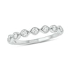 Thumbnail Image 1 of 1/4 CT. T.W. Diamond Station Vintage-Style Stackable Band in 10K White Gold