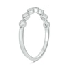 Thumbnail Image 2 of 1/4 CT. T.W. Diamond Station Vintage-Style Stackable Band in 10K White Gold