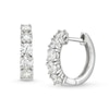 Thumbnail Image 1 of 1 CT. T.W. Certified Diamond Huggie Hoop Earrings in 14K White Gold (H/I1)