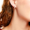 Thumbnail Image 2 of 1 CT. T.W. Certified Diamond Huggie Hoop Earrings in 14K White Gold (H/I1)