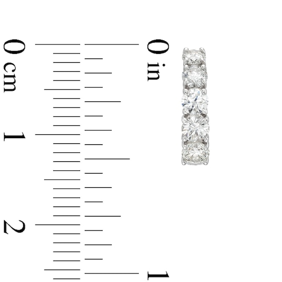 1 CT. T.w. Certified Diamond Huggie Hoop Earrings in 14K White Gold (H/I1)