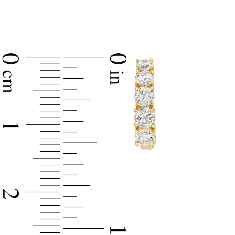 Main Image 3 of 1 CT. T.W. Certified Diamond Huggie Hoop Earrings in 14K Gold (H/I1)