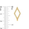 Thumbnail Image 3 of 1/4 CT. T.W. Diamond Rhombus Outline Hoop Earrings in 10K Gold (H/I1)