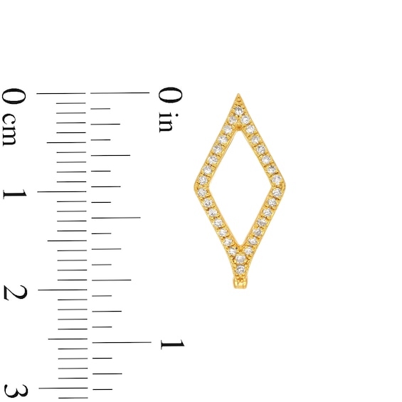 1/4 CT. T.w. Diamond Rhombus Outline Hoop Earrings in 10K Gold (H/I1)