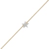 Thumbnail Image 1 of 1/20 CT. T.W. Multi-Diamond Star Adjustable Bracelet in 10K Gold - 8.0&quot;